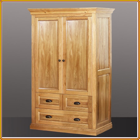 Solid Oak - 1m2 : Tủ Áo Gỗ Sồi + 2 Cánh Lá Sách